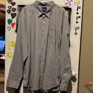 Tommy Bahama Gray Casual Button-Down Shirt